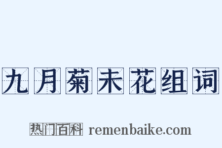 九月菊未花组词是什么意思的图片